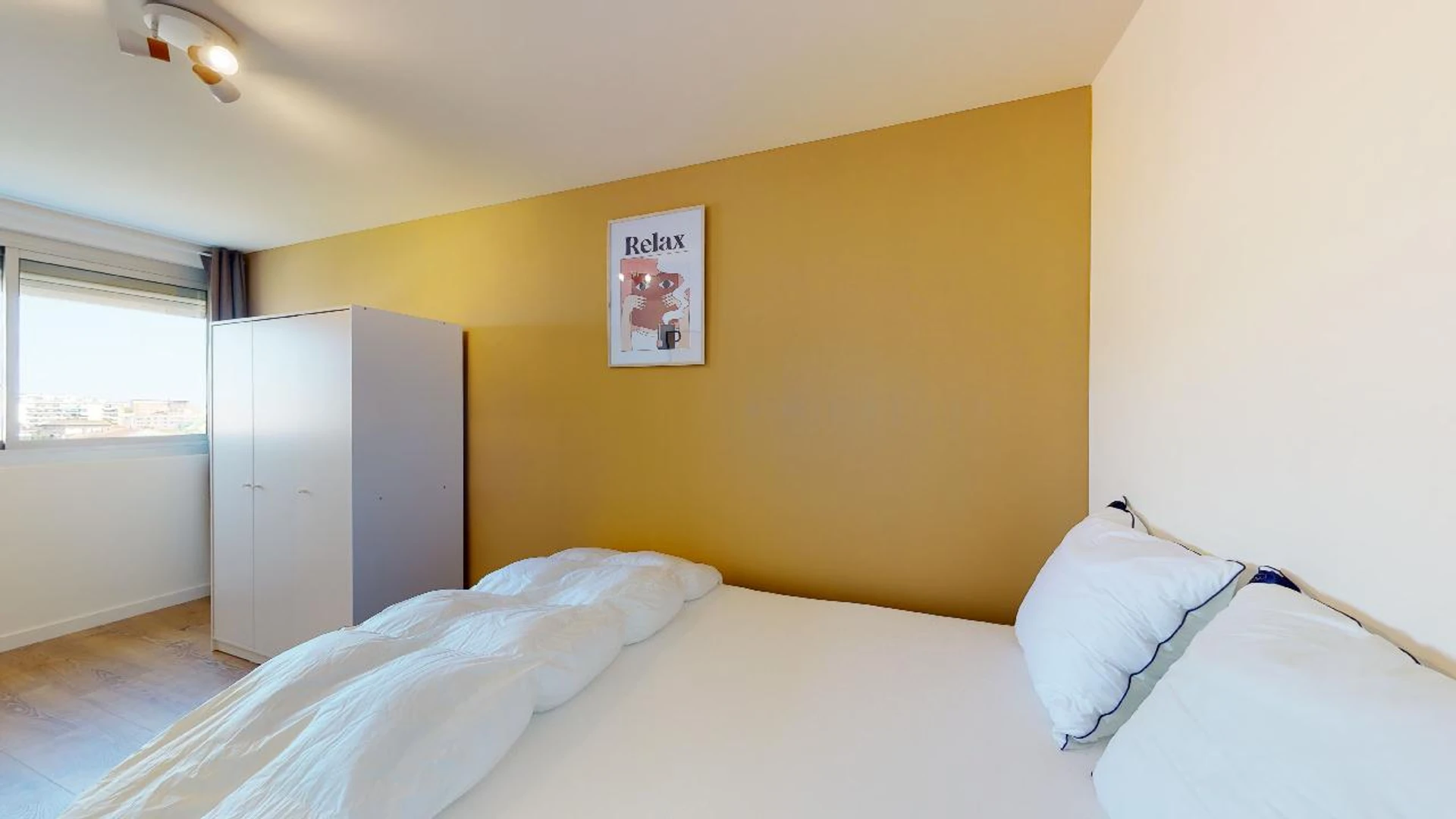 Toulouse de çift kişilik yataklı kiralık oda