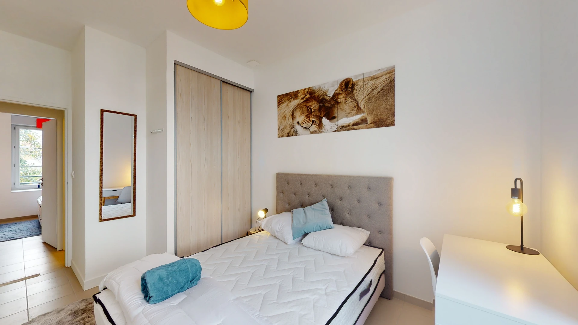 Habitación en alquiler con cama doble Nantes