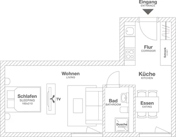 Alojamiento con 3 habitaciones en Leverkusen