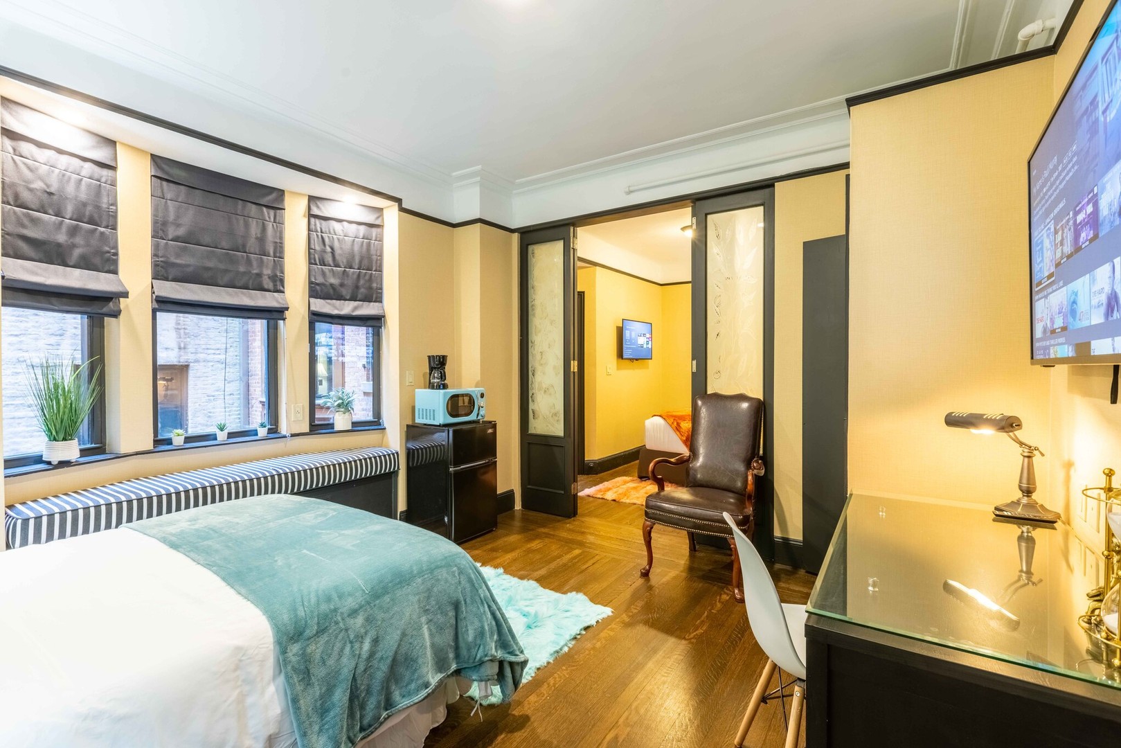 New York de çift kişilik yataklı kiralık oda