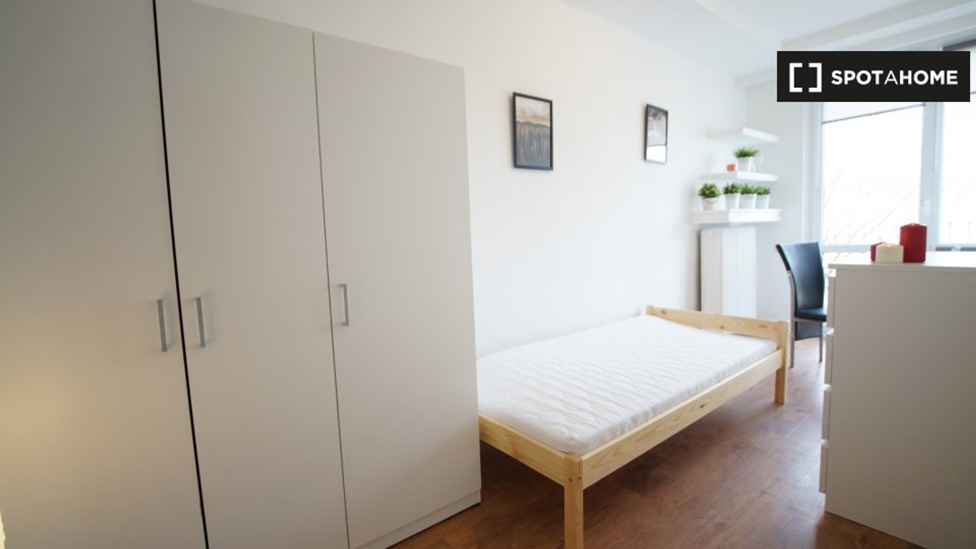 Chambre à louer avec lit double Lodz